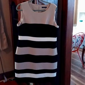 Dress, size 16 beige and black